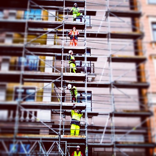 Bygningsarbeidere Riga Latvia