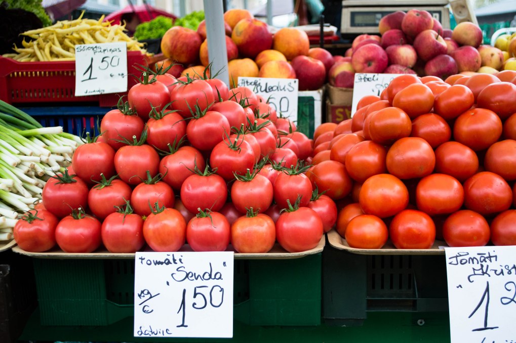 Tomater på matmarkedet